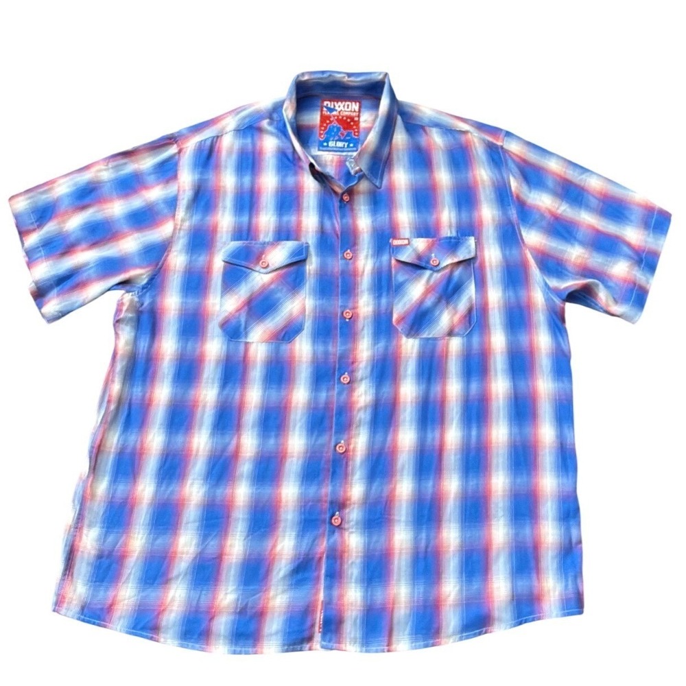 Dixxon Flannel Co Glory Bamboo Blend Plaid Short Sleeve‎ Shirt Mens 4X zz13